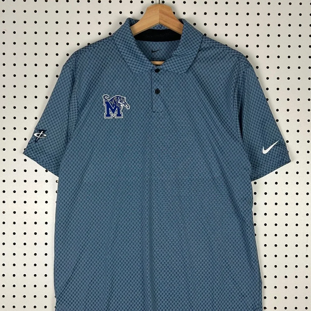 Nike 1 Cent Polo Golf Shirt Men's Medium Blue Penny Hardaway Golf PE Team Issued